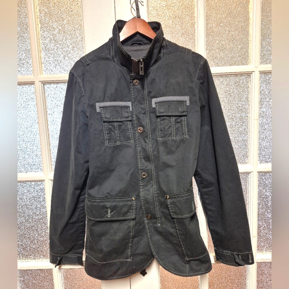 Men's Black Utility Safari Jacket
